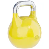 GORILLA SPORTS Kettlebell Gewicht 8 bis 36 kg, Bodenschonende, aus Massivstahlguss, Kugelhantel, Competition Kugelgewicht, Profi Schwunghantel, für Krafttraining, Gym gelb