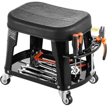 Vevor Arbeitshocker Gummi/Kunststoff/Polypropylen schwarz 136 kg Tragkraft