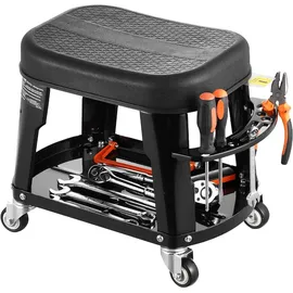 Vevor Arbeitshocker Gummi/Kunststoff/Polypropylen schwarz 136 kg Tragkraft