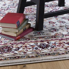 OBSESSION Teppich OBSESSION "Isfahan 740", beige, B:40cm H:11mm L:60cm, Polyester, Teppiche, Teppich, Orient-Optik, ideal im Wohnzimmer & Schlafzimmer