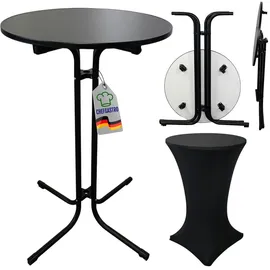chefgastro Stehtisch Ø 110 x 70 cm Schwarz