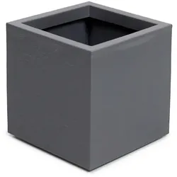 Ondis24 Blumenkübel, Kunststoff, würfelförmig - grau