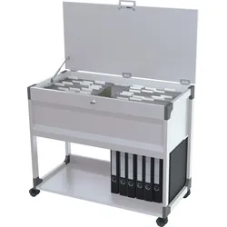 Durable Hängemappenwagen System File Trolley 100 Multi Top für 100 Mappen grau