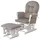 MCW Relaxsessel MCW-C76 Cord 320 g/m2 75 x 100 x 80 cm Hellgrau mit Hocker