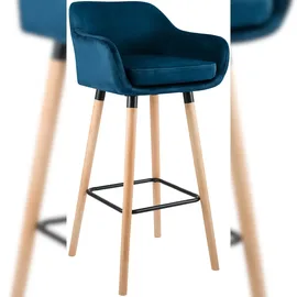 CLP Barhocker Grant Samt blau