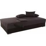 HAPO Polsterliege HAPO, grau (anthrazit strukturstoff, schwarz microvelours), Liegefläche B/L: 120cm x 200cm, H2 + H2, Bonnell-Federkernmatratze, Komplettbetten, mit Bettkasten