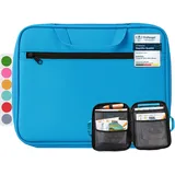 bunnyboo TipToi Tasche - [DAS ORIGINAL] - Platz für bis zu 8 Bücher - mit Einsatz , Kabel und Batteriefach - Tasche für TipToi Stift gehört in jedes Starterset (Blau)