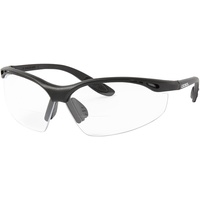 Gebol Schutzbrille Reader Klar | mit Lesehilfe 3 Dioptrie | sportliches Design | gummierte Nasen- u. Bügelpolster | für Damen und Herren | Größe universal | schwarz | 1 Stück