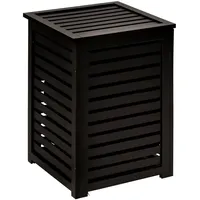 Five - 65-Liter-Wäschekorb aus Holz in Schwarz