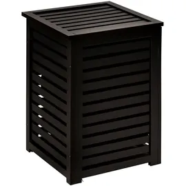 Five - 65-Liter-Wäschekorb aus Holz in Schwarz