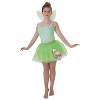 Rubie ́s Kostüm Disney's Tinkerbell Kostüm-Set Tutu und Flügel, Basisausstattung für kleine grüne Feen grün 164