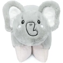 Brubaker Kuscheltierkissen Elefant 40 x 30 cm Grau
