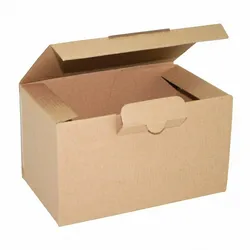 VEPATIM 25x Versandkarton 190x110x110mm schnelle Aufrichtung mit Steckverschluss braun