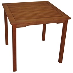 DEGAMO Tisch LAGO 75x75cm, Eukalyptus geölt,