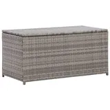 Grau Gartenbox Poly Rattan 100x50x50 cm - Grau