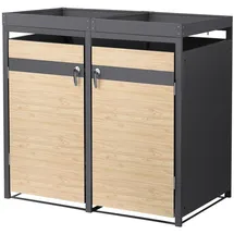 ML-Design Mülltonnenbox 132 x 80 x 124 cm bronze