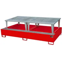 Bauer Südlohn Auffangwanne AWA 1000-2, lackiert, Feuerrot