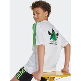 adidas Originals T-Shirt ADIDAS X MINECRAFT KIDS sportlicher Stil, kurze Ärmel, lockere Passform, für Kinder weiß 164 EU