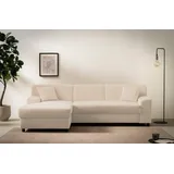 DOMO collection »Turah 2, L-Form, Cord oder Luxus-Microfaser, komfortabler Federkern«, B/T/H: 241/146/79 cm, incl. Zierkissen, wahlweise mit Bettfunktion