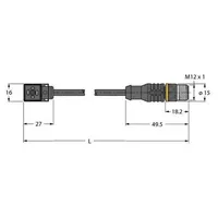 Turck VC8S22-T80E-1-RSC5.31T/TXL Ventil- steckverbinder Bauform C 6606534