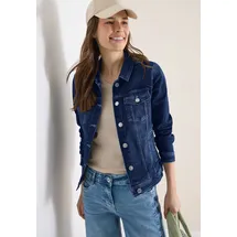 Cecil Jeansjacke mit Brusttaschen und Knöpfen in blau S