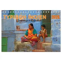 Calvendo Typisch Indien - Unterwegs in Rajasthan (Tischkalender 2026