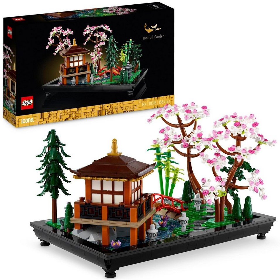 LEGO® Konstruktionsspielsteine Garten der Stille (10315), LEGO® Icons, (1363 St), Made in Europe bunt