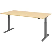 Bümö Schreibtisch Ahorn 200x100 cm, Gestell: Graphit, - Büroschreibtisch