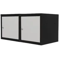 Proregal Mega Deal 2x Schließfachwürfel Blocky mit Drehriegelschloss für Vorhängeschloss 40x40x40cm Anthrazit/Lichtgrau