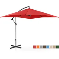 Uniprodo Ampelschirm - Rot - viereckig - 250 x