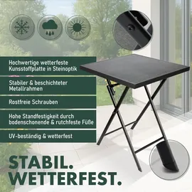 Brubaker Bergamo Beistelltisch 58 x 58 x 71 cm Grau/Schwarz