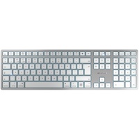 Cherry KW 9100 SLIM FOR MAC, Tastatur USB + Bluetooth (QWERTY), Englisch Silber