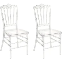 Beliani Esszimmerstuhl 2er Set Transparent