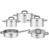 Mulex hochwertiges Edelstahl Topfset LUGANO 6tlg. + Servierpfanne + Stielpfanne