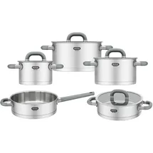 Mulex hochwertiges Edelstahl Topfset LUGANO 6tlg. + Servierpfanne + Stielpfanne