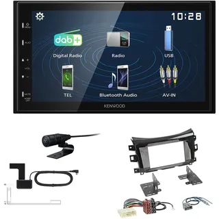 Kenwood 2DIN DAB+ Autoradio für Nissan NP300 Navara Pick-up ab 2016 piano
