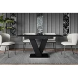 altdecor Esstisch 80 x 75 x 120 cm schwarz