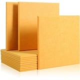 Rdutuok 12 Stücke Akustikplatten,30 x 30 x 1 cm Hochdichte Akustik Panel Schallschutzpaneele für Tonstudio, Büro,Studio,Akustische Behandlung und Wanddekoration(Orange Gelb)