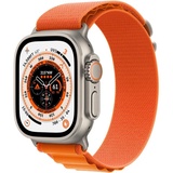 Apple Watch Ultra GPS+Cellular 49 mm Titaniumgehäuse, Alpine Loop orange M