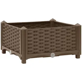 furnicato Hochbeet 40 x 40 x 23 cm Braun