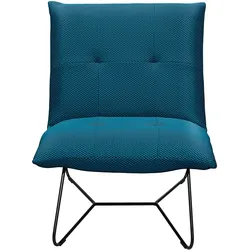 Loungesessel ED EXCITING DESIGN "Michel", blau, B:69cm H:76cm T:86cm, 100% Polyester, Sessel