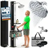 Kesser Solardusche 40 l schwarz/silber 23568