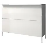 Lomadox Bartisch INVERNESS-19, Wohn-/Esszimmer Bartresen in Weiß Hochglanz lackiert, 140/109/48 cm weiß