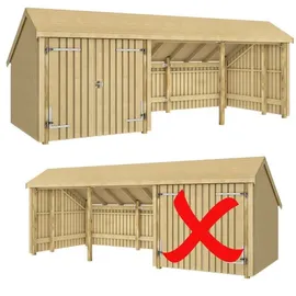 Plus Multi Gartenhaus 6,35 x 2,48 m Natur