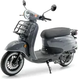 Burnout Motorroller Retro Luna Grau 50ccm 25 kmh Mofa Scooter