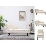 vidaXL Chaiselongue Creme Kunstleder