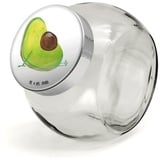 Mr. & Mrs. Panda Vorratsglas XL 2000ml Avocado Schwangerschaft - Weiß - Geschenk, Küchenbehälter, Premium Glas, (1-tlg) weiß