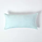 Homescapes Kissenbezug Gestreift 40 x 80 cm Blau