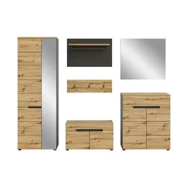 Möbel Kraft Canu Garderobenkombination 255 x 37 x 190 beige