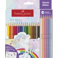 Faber-Castell sechseckige Einhorn-Bleistifte in 18+6 Farben,